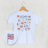 Patriotic Retro Doodles (Kids Back Print) by Ivy + Cloth
