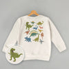 Dinosaur Doodles Blue/Green (Kids Back Print) by Ivy + Cloth