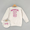 Birthday Girl Varsity #5 (Kids Back Print)