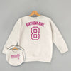 Birthday Girl Varsity #8 (Kids Back Print)