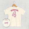 Birthday Girl Varsity #4 (Kids Back Print) by Ivy + Cloth