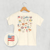 Patriotic Retro Doodles (Kids Back Print) by Ivy + Cloth