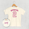Birthday Girl Varsity #2 (Kids Back Print) by Ivy + Cloth