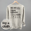 Lagree Instructor Nutrition Facts (Back Print) by Ivy + Cloth