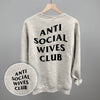 Anti Social Wives Club (Black) (Back Print) by Ivy + Cloth
