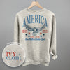 America Red & Blue Eagle (Back Print) by Ivy + Cloth