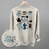 Blue & Brown Coffee Doodles (Back Print)