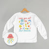 Sea Ya At The Beach Doodles (Kids Back Print)
