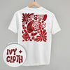 Floral Game Day Red (Back Print) by Ivy + Cloth