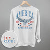 America Red & Blue Eagle (Back Print) by Ivy + Cloth