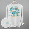 Santa Barbara, CA Surf The Sun (Back Print) by Ivy + Cloth