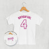 Birthday Girl Varsity #4 (Kids Back Print) by Ivy + Cloth