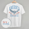 America Red & Blue Eagle (Back Print) by Ivy + Cloth