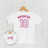 Birthday Girl Varsity #10 (Kids Back Print)