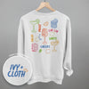 Cheers Cocktail Doodles (Back Print) by Ivy + Cloth