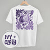 Floral Game Day Purple (Back Print) by Ivy + Cloth