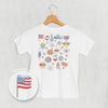 Patriotic Retro Doodles (Kids Back Print) by Ivy + Cloth