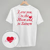 To The Moon And To Saturn (Back Print) by Ivy + Cloth