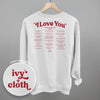 I Love You Book Quotes Back Print by Ivy + Cloth