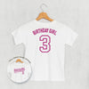 Birthday Girl Varsity #3 (Kids Back Print)