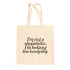 I'm Not A Shopaholic Tote Bag by Ivy + Cloth