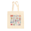 Summer Postage Stamp Doodles Tote Bag by Ivy + Cloth