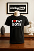 I Love Fat Boys I Heart Funny Adult Humor Graphic Tee Shirt by MyWackyTees