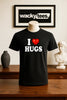 I Love Hugs I Heart Funny Adult Humor Graphic Tee Shirt by MyWackyTees