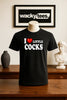 I Love Little Cocks I Heart Funny Adult Humor Graphic Tee Shirt by MyWackyTees