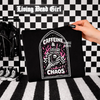 Caffeine and chaos tshirt by Madness & Mayhem LLC