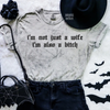 Not just a wife embroidered color blast tshirt by Madness & Mayhem LLC