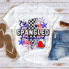 Star Spangled Hammered Checkered Bolt - Tee by The Neeley Design Co Wholesale