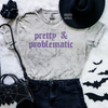 PRETTY & problematic embroidered color blast tshirt by Madness & Mayhem LLC