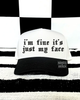 im fine embroidered hat (black/white) by Madness & Mayhem LLC