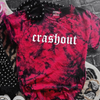 Crashout embroidered tie dye T-shirt by Madness & Mayhem LLC