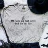 Last nerve embroidered color blast tshirt by Madness & Mayhem LLC