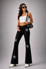 Black Denim Star Rhinestone Bell Bottom Jeans -32” Inseam by Neon Spur