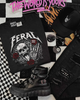 Feral skull tshirt by Madness & Mayhem LLC