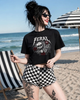 Feral skull Cropped Tee by Madness & Mayhem LLC