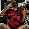 My anxiety is chronic embroidered tie dye T-shirt by Madness & Mayhem LLC