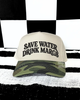 Drink margs camo embroidered Hat by Madness & Mayhem LLC