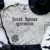 Feral house gremlin embroidered color blast tshirt by Madness & Mayhem LLC