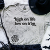 Low iron embroidered color blast tshirt by Madness & Mayhem LLC