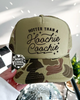 Camo Hotter than a hoochie Trucker Hat by Madness & Mayhem LLC