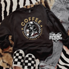 Coffee murder sweatshirt by Madness & Mayhem LLC