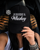 sunshine & whiskey embroidered Trucker Hat by Madness & Mayhem LLC