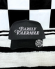 Barely tolerable embroidered Black Hat by Madness & Mayhem LLC