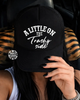Black trashy side Trucker Hat by Madness & Mayhem LLC