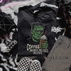 Frank coffee shirt by Madness & Mayhem LLC