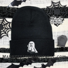 Middle finger ghost embroidered beanie by Madness & Mayhem LLC